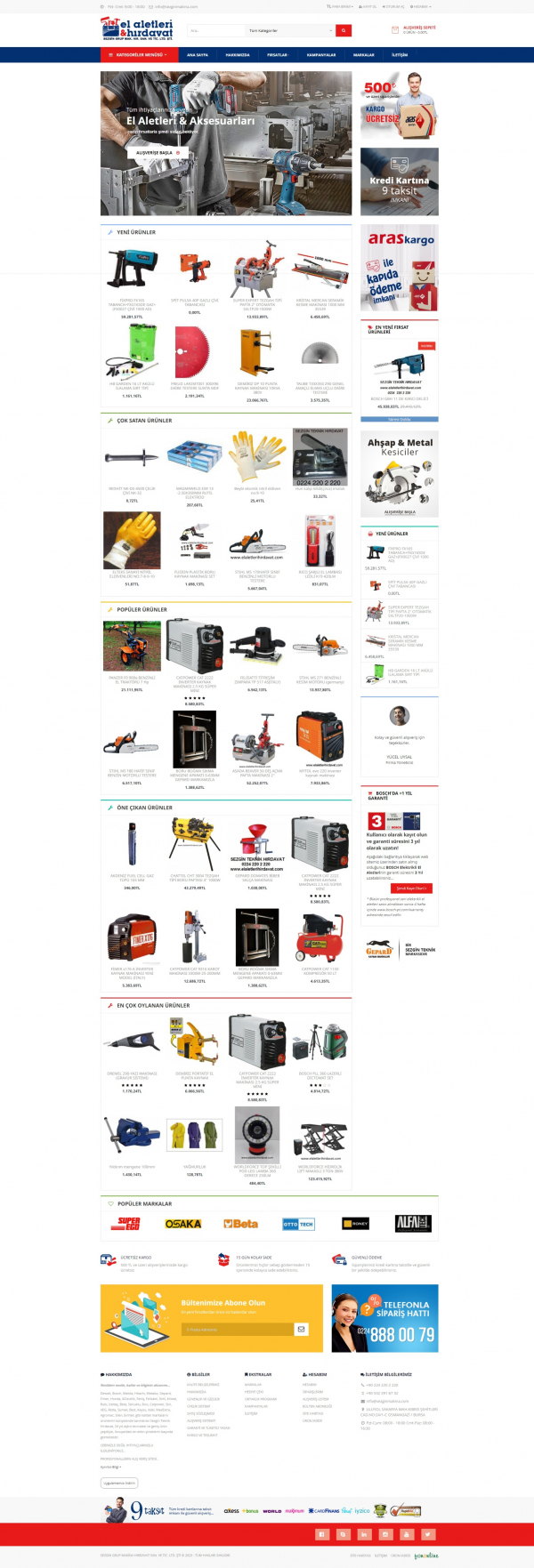 E-Ticaret Sitesi elaletlerihirdavat.com Web Site Tasarımı & Yazılımı