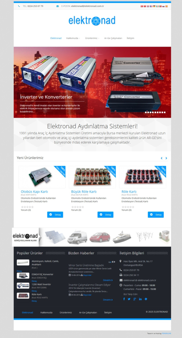 Kurumsal Site elektronad.com.tr Web Site Tasarımı & Yazılımı