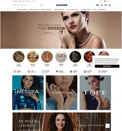 Mücevher & Takı E-Ticaret Konsepti #2